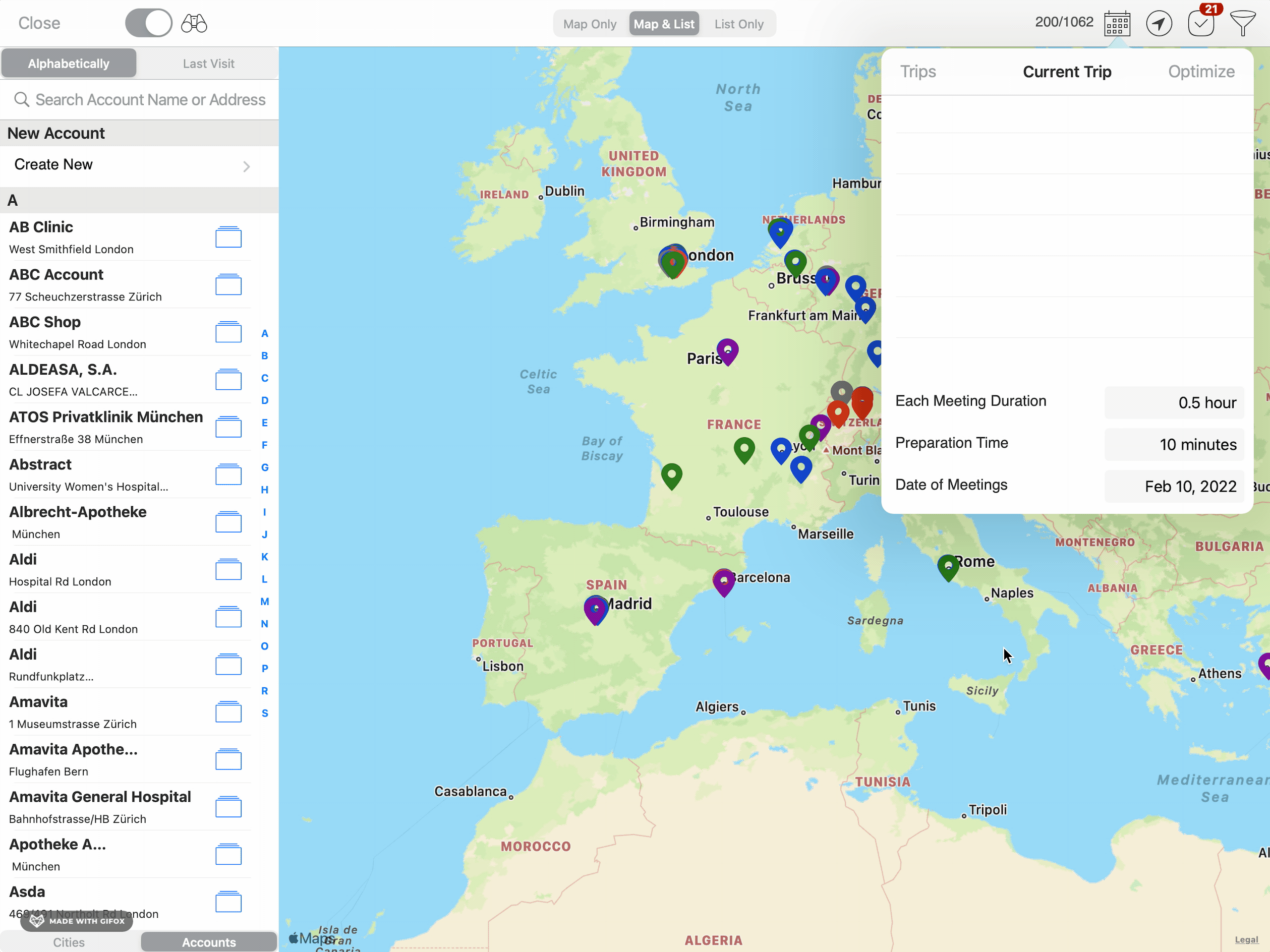 Form controls to adjust duration for each meeting