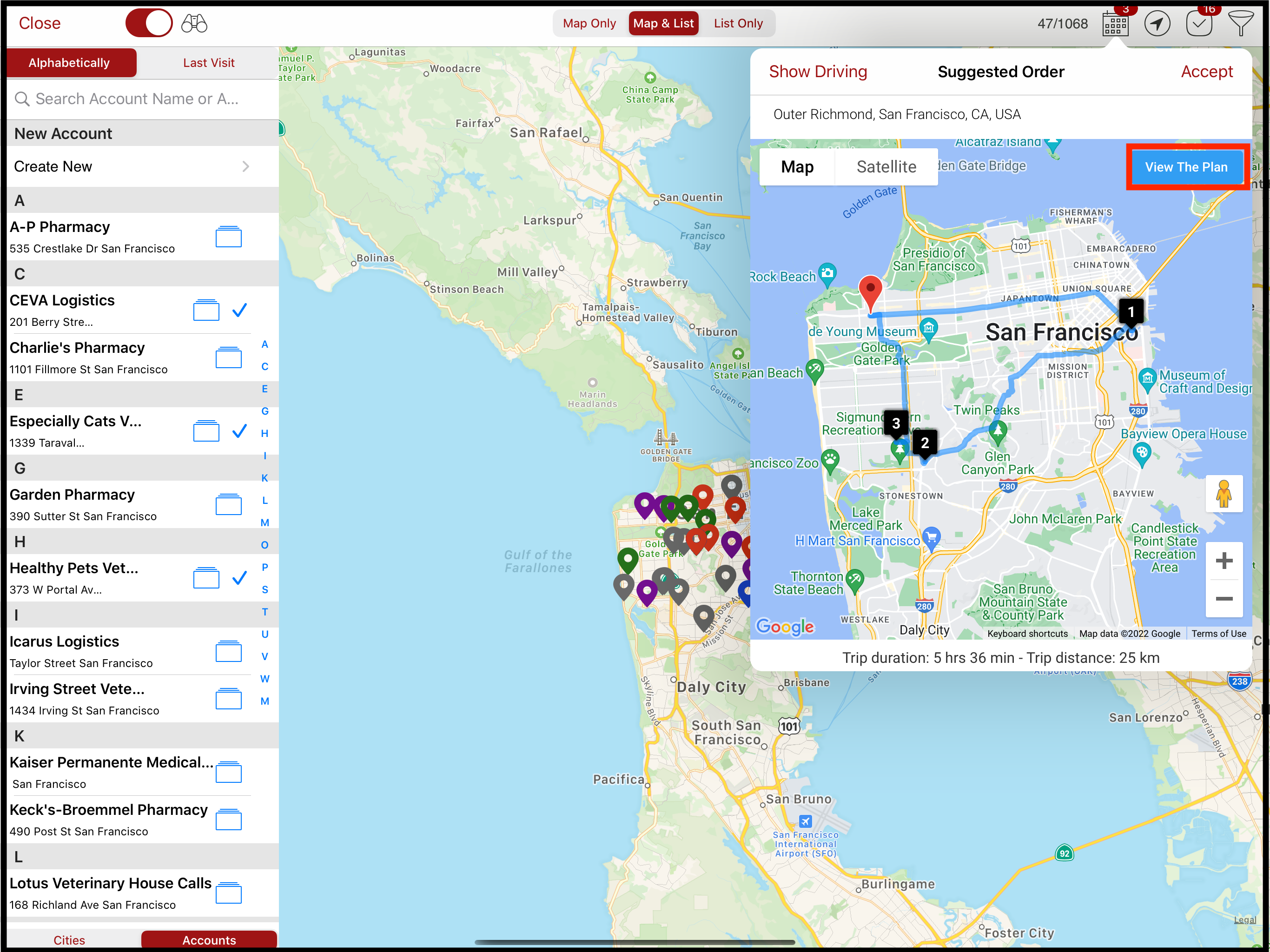 View the plan on google map