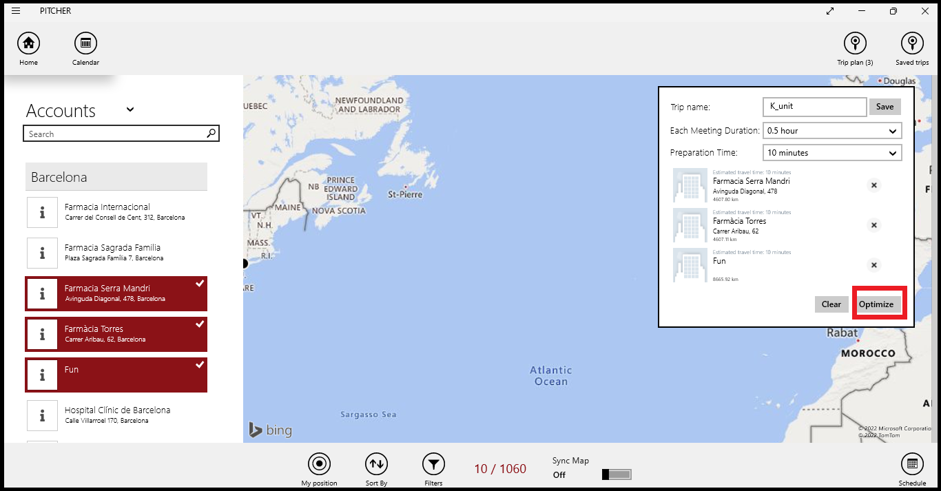 Route Optimization on windows