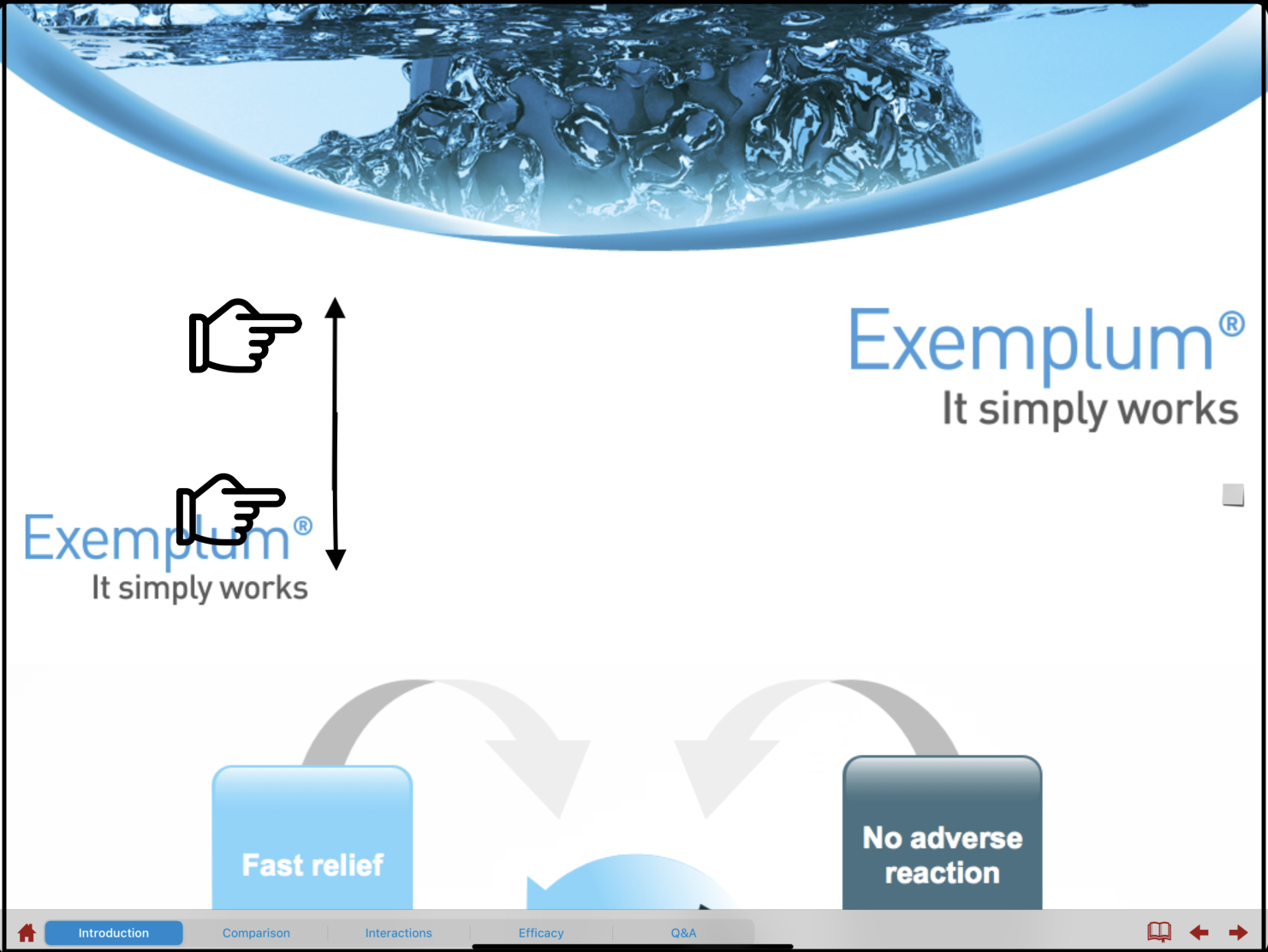Vertical Browsing in presentation on the iPad