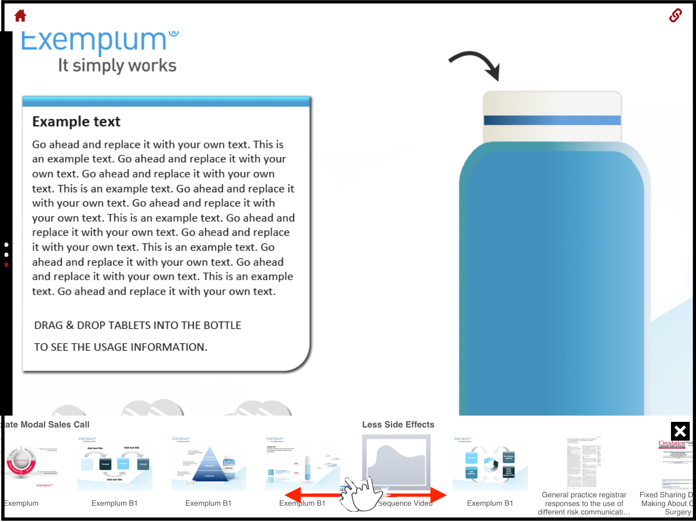 Navigation within linked content drawer