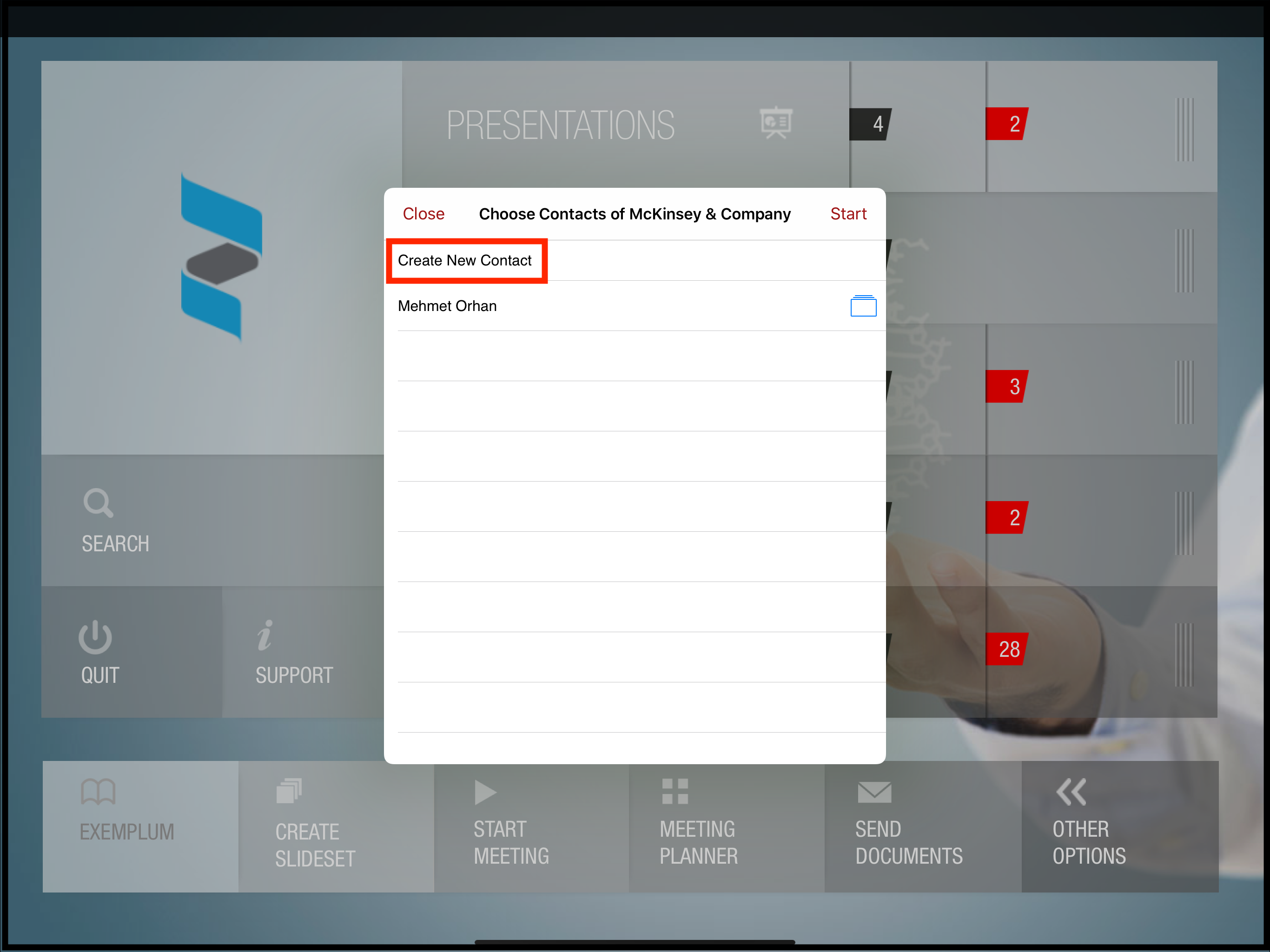 Create new contact