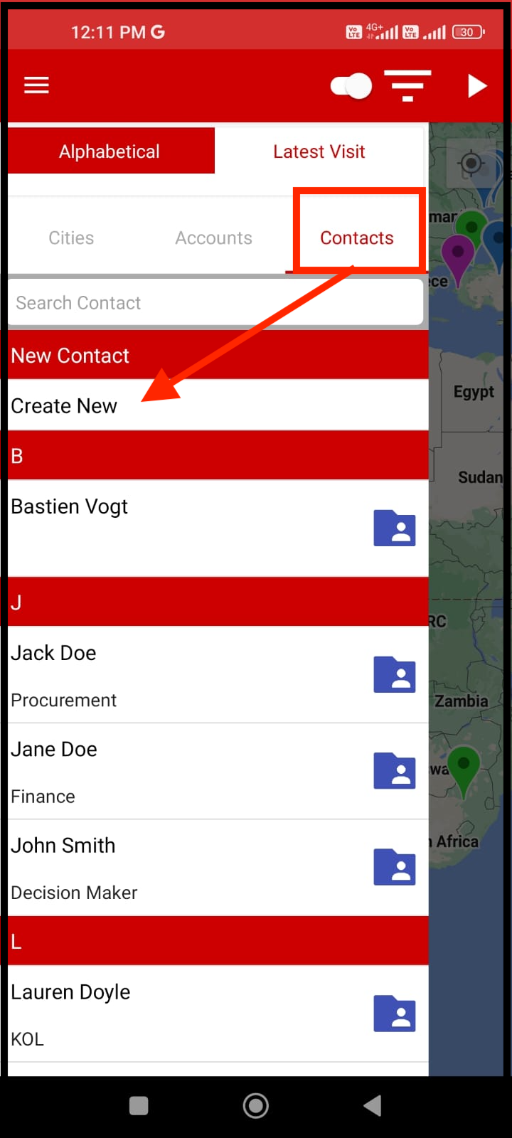 New Account and User Creation form in Android