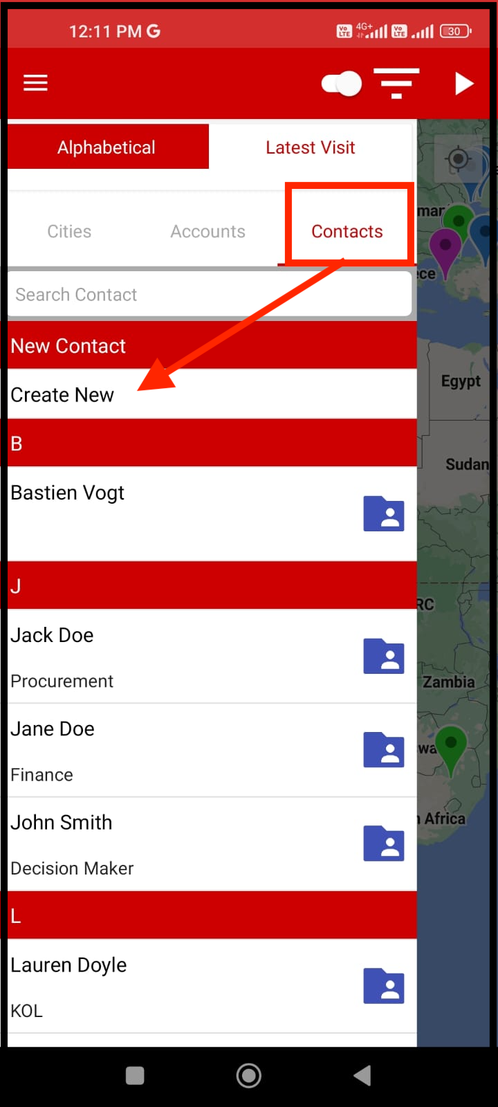 New Contact Creation Option