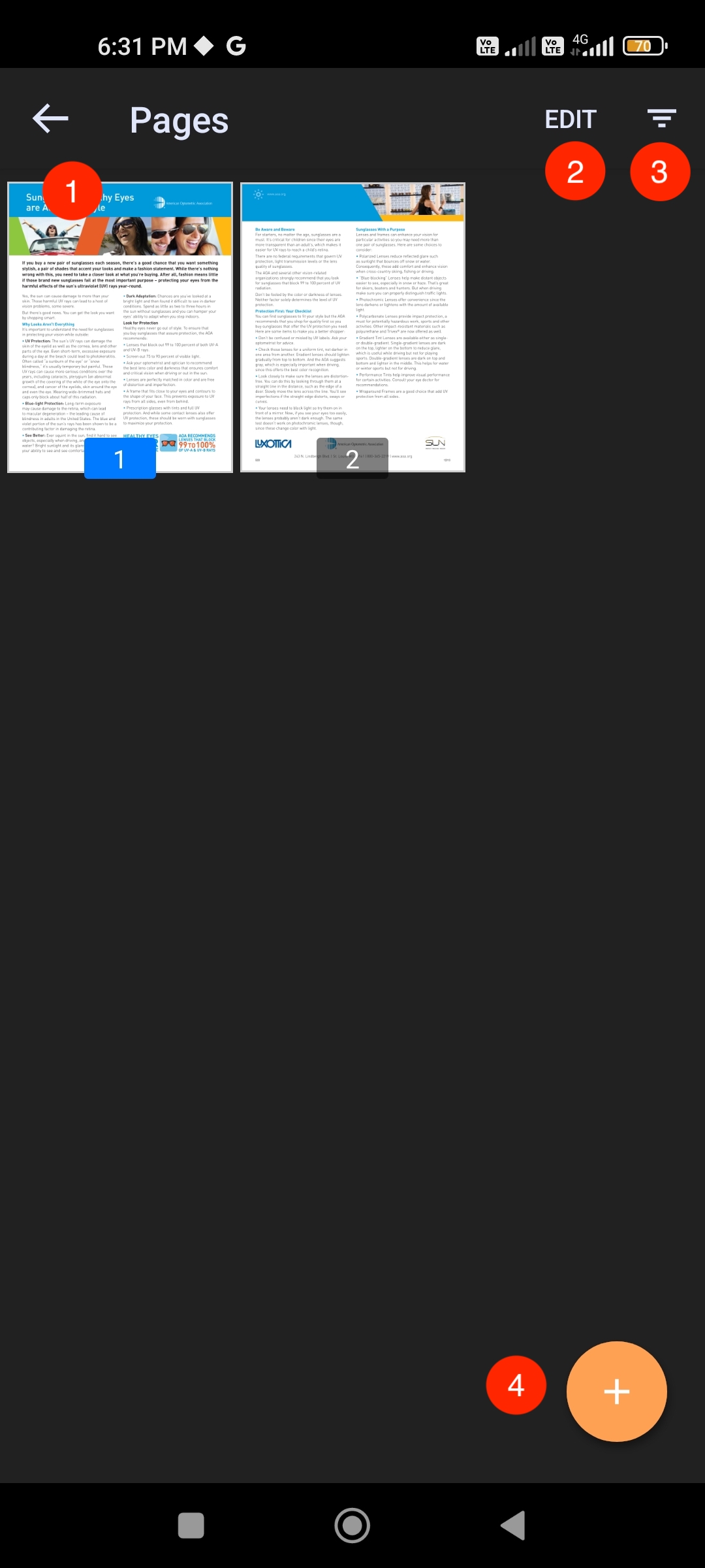 Android Pitcher PDF Navigation on Android