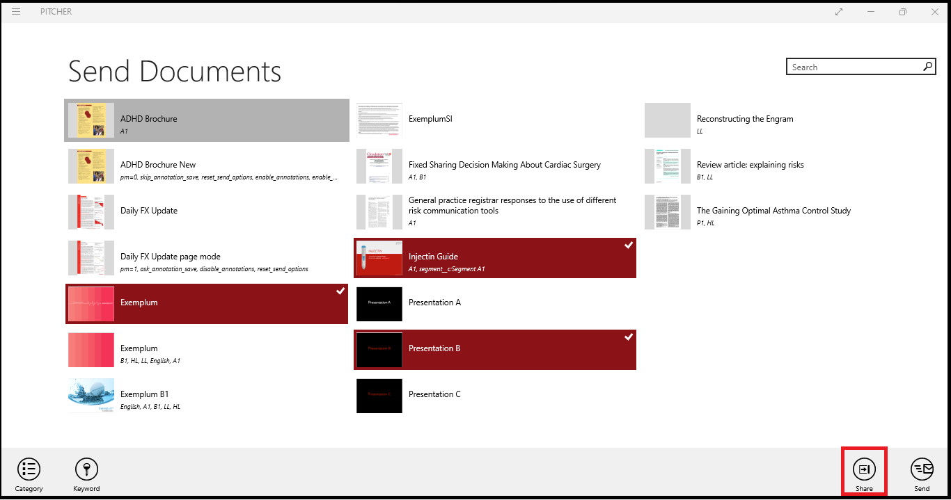 Share documents through other means