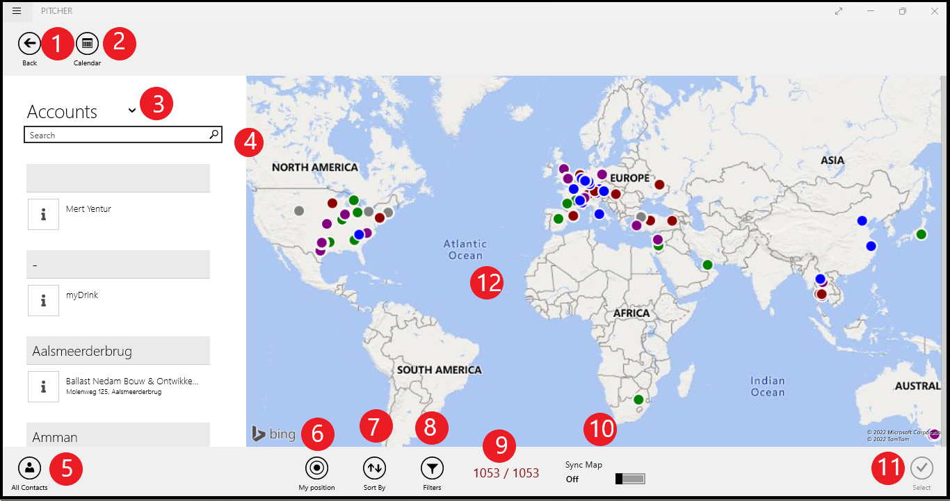 Map in Impact App