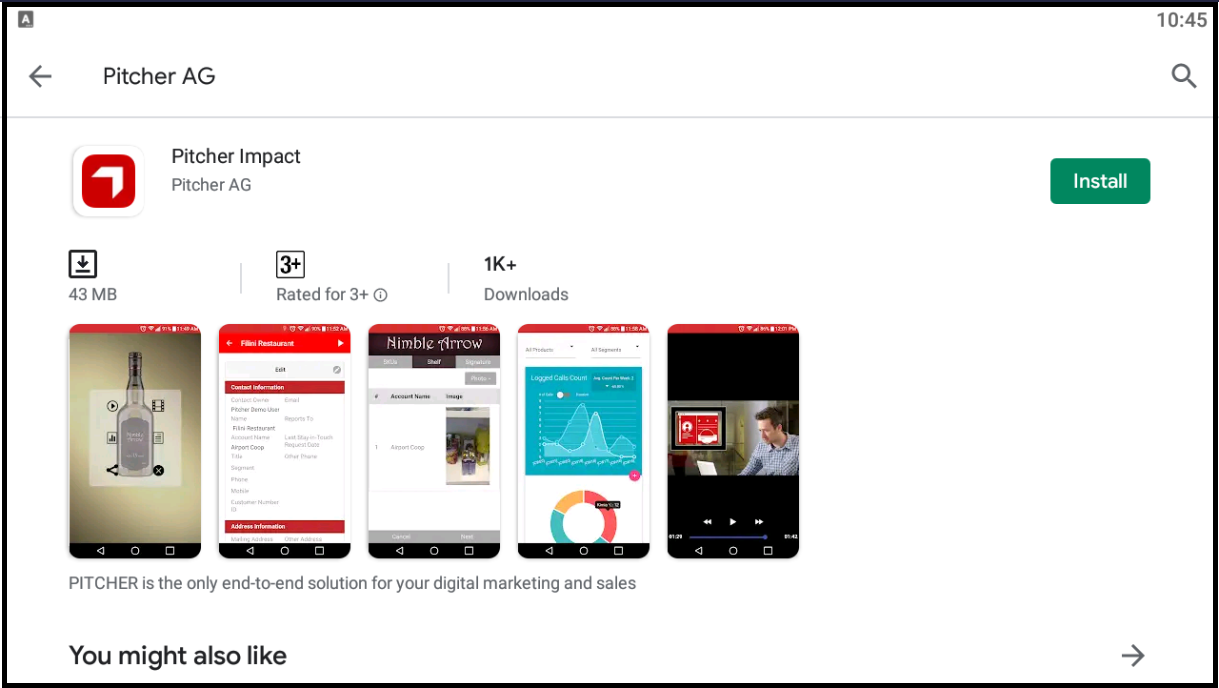 Installing appllication