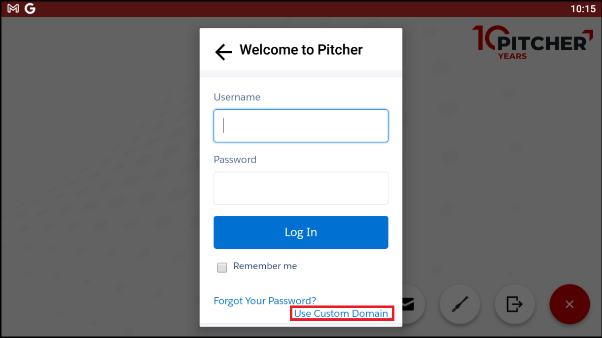Login with custom domain