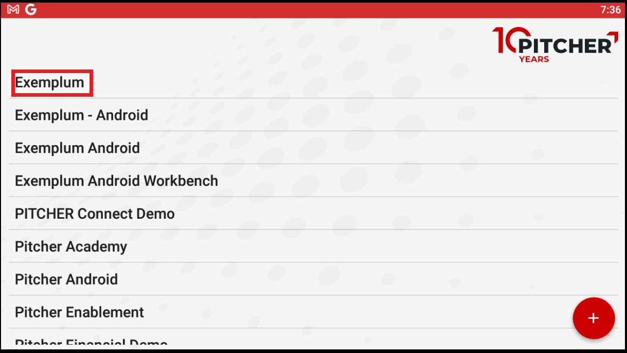 Select instance from the list of instances