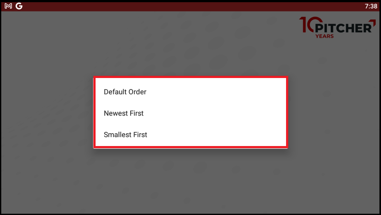 Order for the updates download
