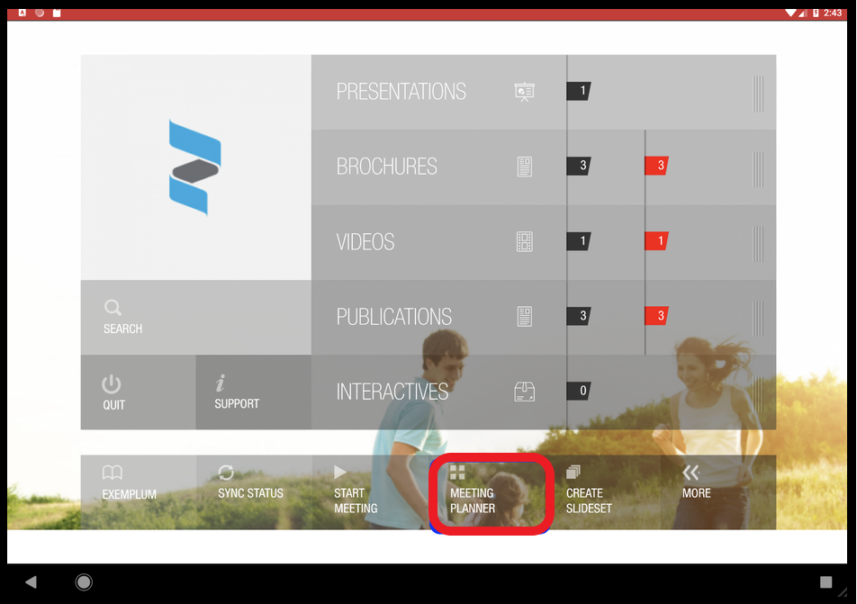 Meeting planner for planning the calls