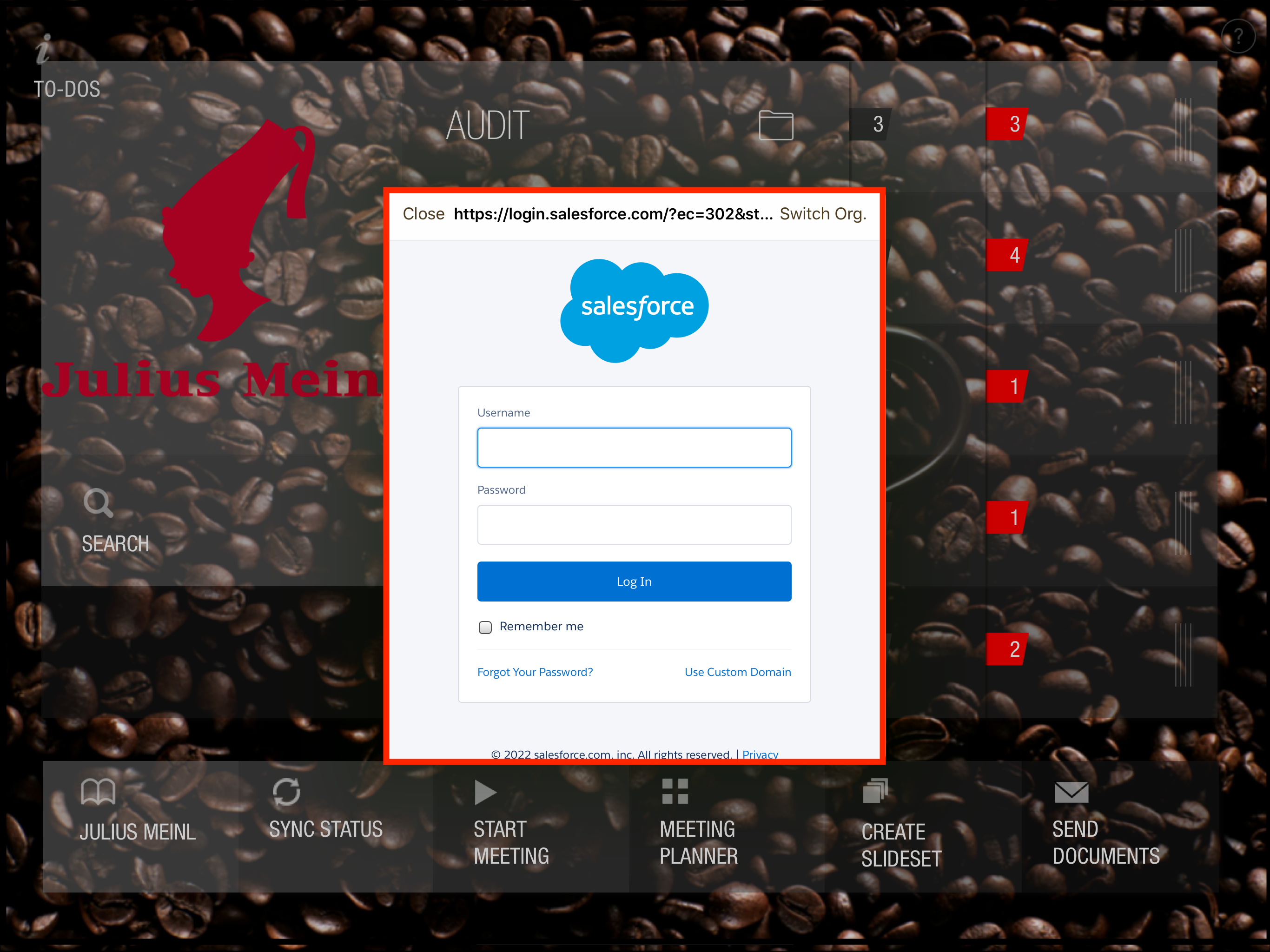 Connect to the CRM via Meeting Planner
