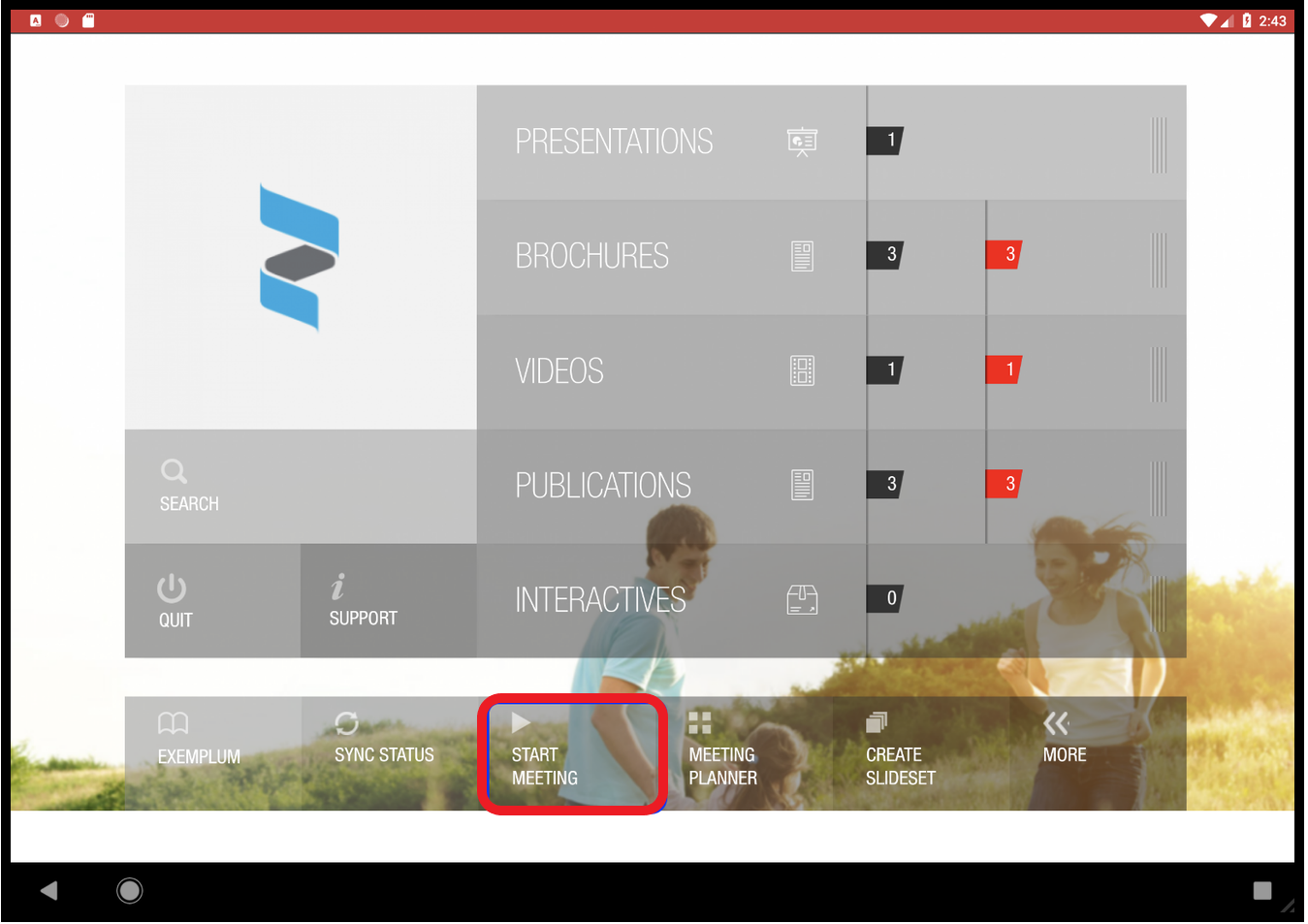 Start meeting to connect to CRM