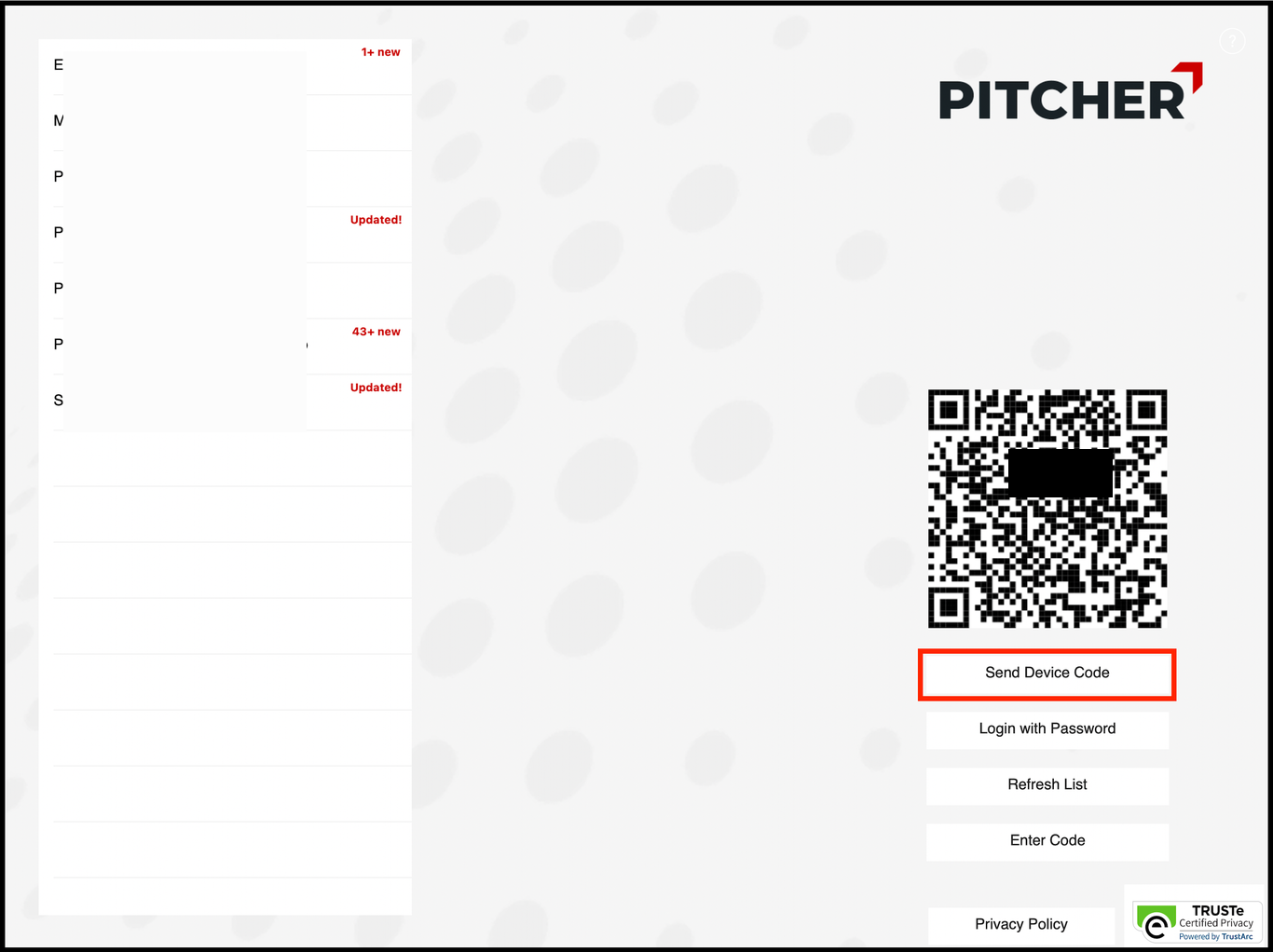 Send Device Code feature in Impact App