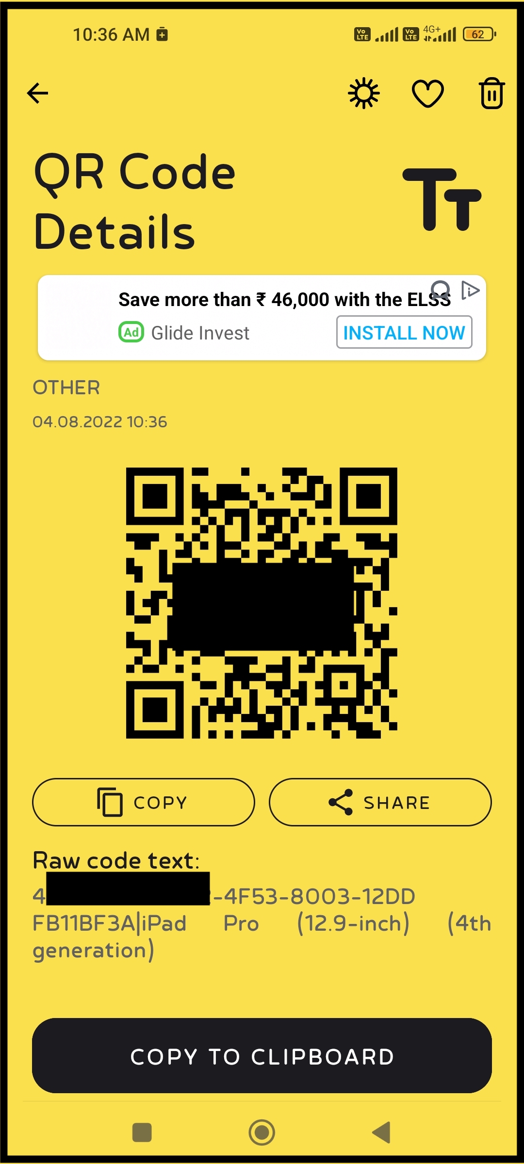 QR code scanner app