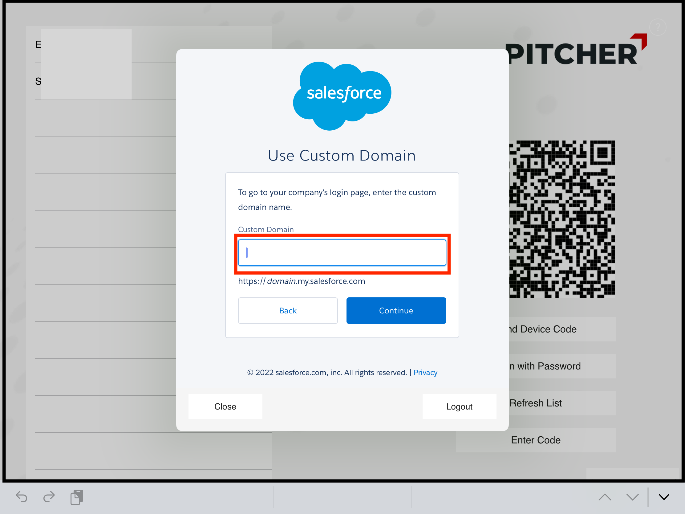 Custom Domain Window