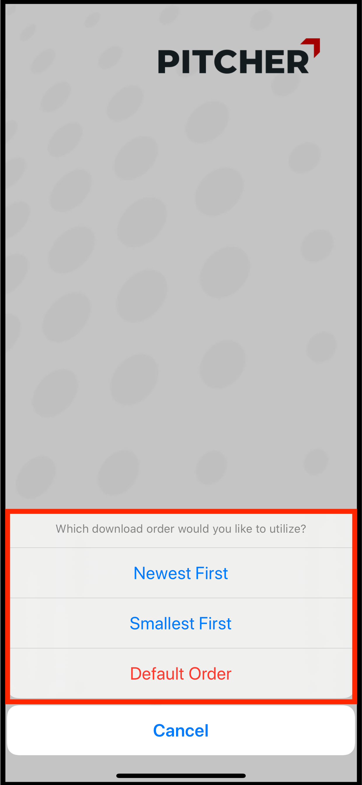 Download Confirmation from user in iPhone