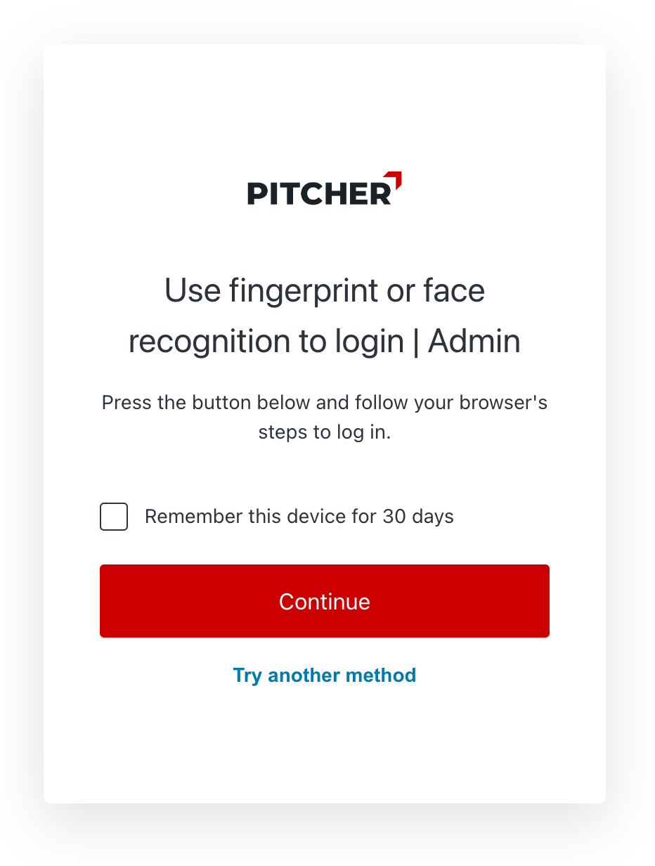 Provide Biometric Authentication via device